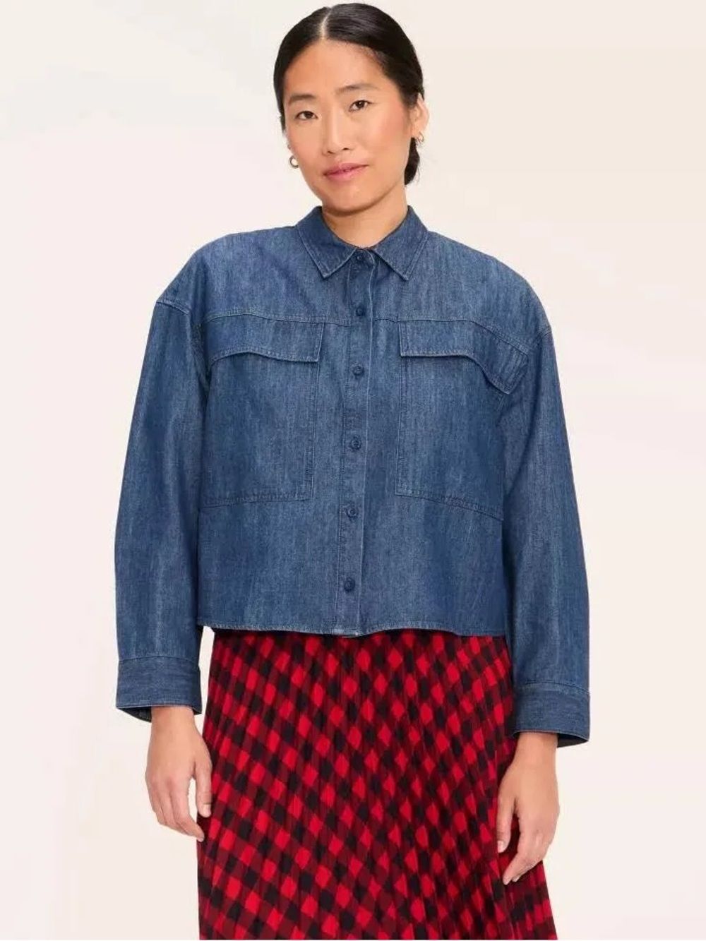 Woolrich Indigo Denim Button-Down Shirt - Picture 1 of 9